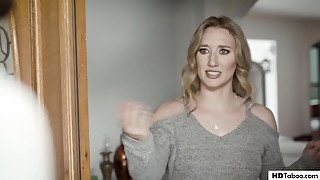 Blonde stepmom with small tits fucked by stepson