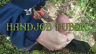 Milking in the park in the bushes (POV)