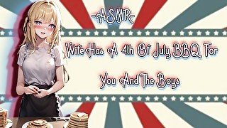 ASMR! [RolePlay] Wife Has A 4th Of July BBQ For You And The Guys [F4M/Binaural]