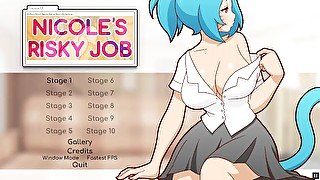 Nicole Risky Job [Hentai game PornPlay ] Ep.1 MILF camgirl sex simulation