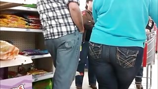 Candid Public - Cart Leaner in Tight Jeans