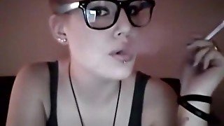 Horny homemade Solo Girl, Smoking xxx clip