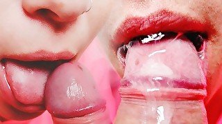 I want cum in my mouth, and I want it now! Enjoy go! - Close Up POV Blowjob