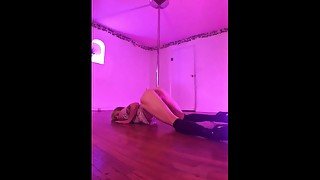 hot floor fucking dance in stripper heels - ftm femboy