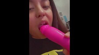 Sucking on my vibrator