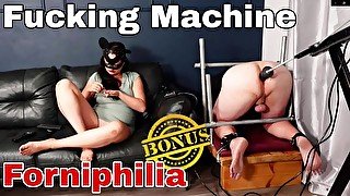 Anal Destruction Stretching my subs ass out with Fucking Machine while I paint my nails Femdom BDSM