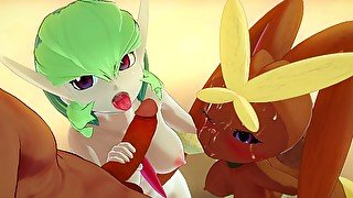 POV: You Used the Multi Exp to Fuck Your Whole Pokemon Team - Anime Hentai Furry 3d Compilation