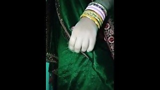 Indian Crossdresser wearing the Green Saree  xxx and feeling sexy