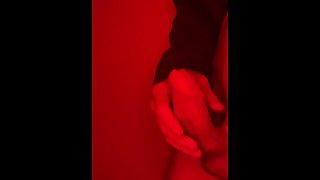 Fit Guy Cums in the Red Room