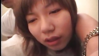 Doggystyle sex in the bathroom with Asian slut