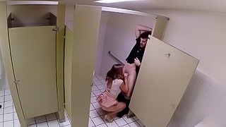 Miss Melrose gets down and dirty and fucked at a toilet