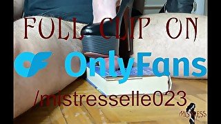 Mistress Elle platform stiletto high heels shoejob cock crush