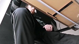 Filthy teacher under desk fun