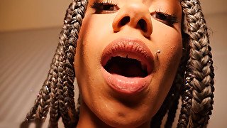 Black latina beauty big cock anal sex after a POV blowjob and fucking pussy