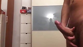 cumshot and ass with mirror