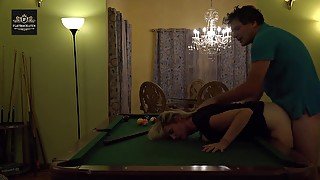 Pool Table Fuck Sexy Big Boob Wife In Heels Orgasms Hard