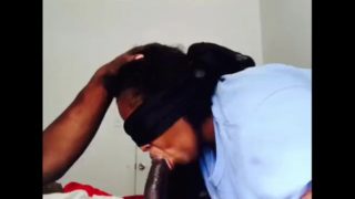 Morning dick suck from a black thot