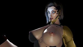 Cyborg Futa takes from behind another Cyborg Futa