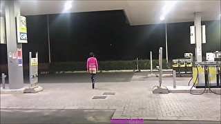 street whore pink slut public outdoor flashing exposed compilation