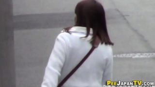 Panties asian pee street