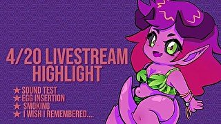 Dirty Bits Live Stream Highlight - 420 Sound Test and Egg Insertion - ASMR Erotic Audio Livestream