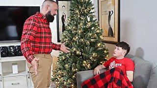Stepdad makes stepson happy during their loud webcam bareback romance