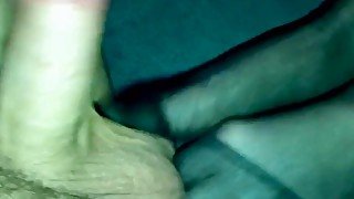 Amateur footjob #48 nylon stockings balls kicking and sqeezing, hot cum