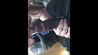 White chick sucking bbc