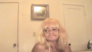 Mature blonde Patsy makes a stick burst with pleasure with her mouth