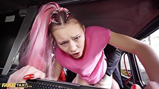 Lady Zee & Sandra Zee take on Euro cab driver in a wild public sexcapade