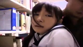 Japanese teen in uniform sucks POV cock