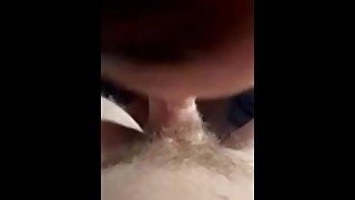 Girlfriend sucks boyfriends cock