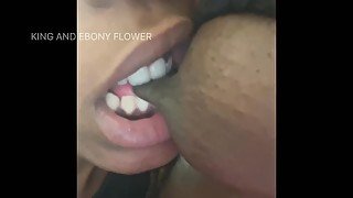 NIPPLE PLAY  EBONY LICKING DADDYS NIPPLE  KING AND EBONY FLOWER S1E8