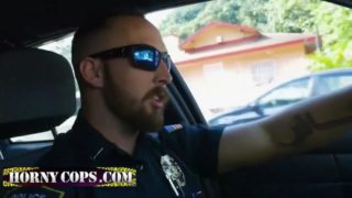 Skinny dude gets banged by cops