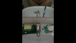 Horny aunty open bathing sex her