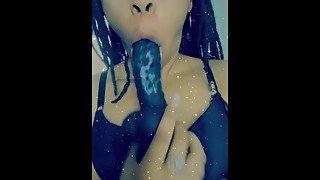 NC ebony fucks with toy enjoys alone time