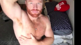 Ginger Hunk Seth Forena Bed Jerks his Cock Until He Cums