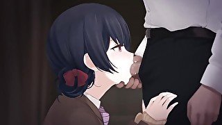 Morino Rinze Idol Master best animated blowjob (Najar)