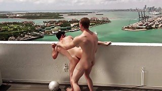 Bareback Penthouse Pool Fuck Featuring: Johnny Forza and Robbie Rivers