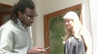 Adoring blonde Julie Cash is interested in a pulsating black boner