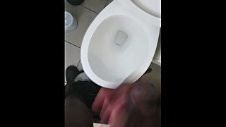 Cumshot in the bathroom