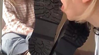 VERY HOT BOOTFETISH WITH MY SLAVEGIRL. SOLES CLEANING