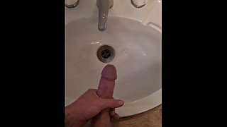 Playing with my cock (Cumshot finish to my morning wank)