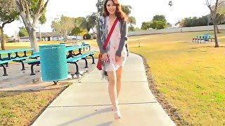 Girl playing at the park