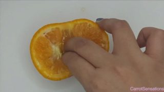 Fruit Finger Fuck | Orange juicy love | Secret Masturbation Part 1