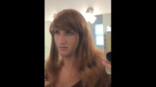 Crossdresser Looking at Mirror (Loop)