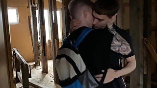 two twinks fuck in an abandoned building