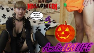 Little Witch Conjures Her Dick and Was Roughly Fucked to Cum in Pussy - Halloween 2020