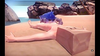 MonsterGirl Island [Monthly Patreon choice Hentai game] Ep.7 shark mermaid massage on the beach