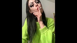 Goth Whore Smoking And Using You As An Ashtray